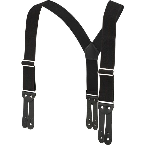 Welch Workwear Men's 2-in Y-Back Work Button-On Suspender in Black, 54-In