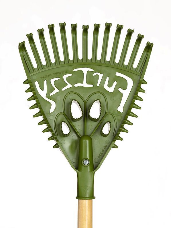 Furizzy Short Handle Dark Green Furizzy Shedding Rake