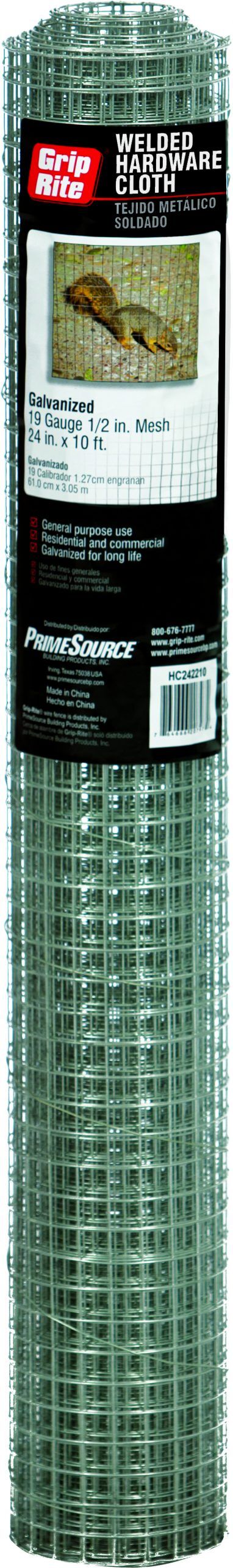 1/4-In x 24-In x 10-Ft Galvanized Steel Mesh Hardware Cloth