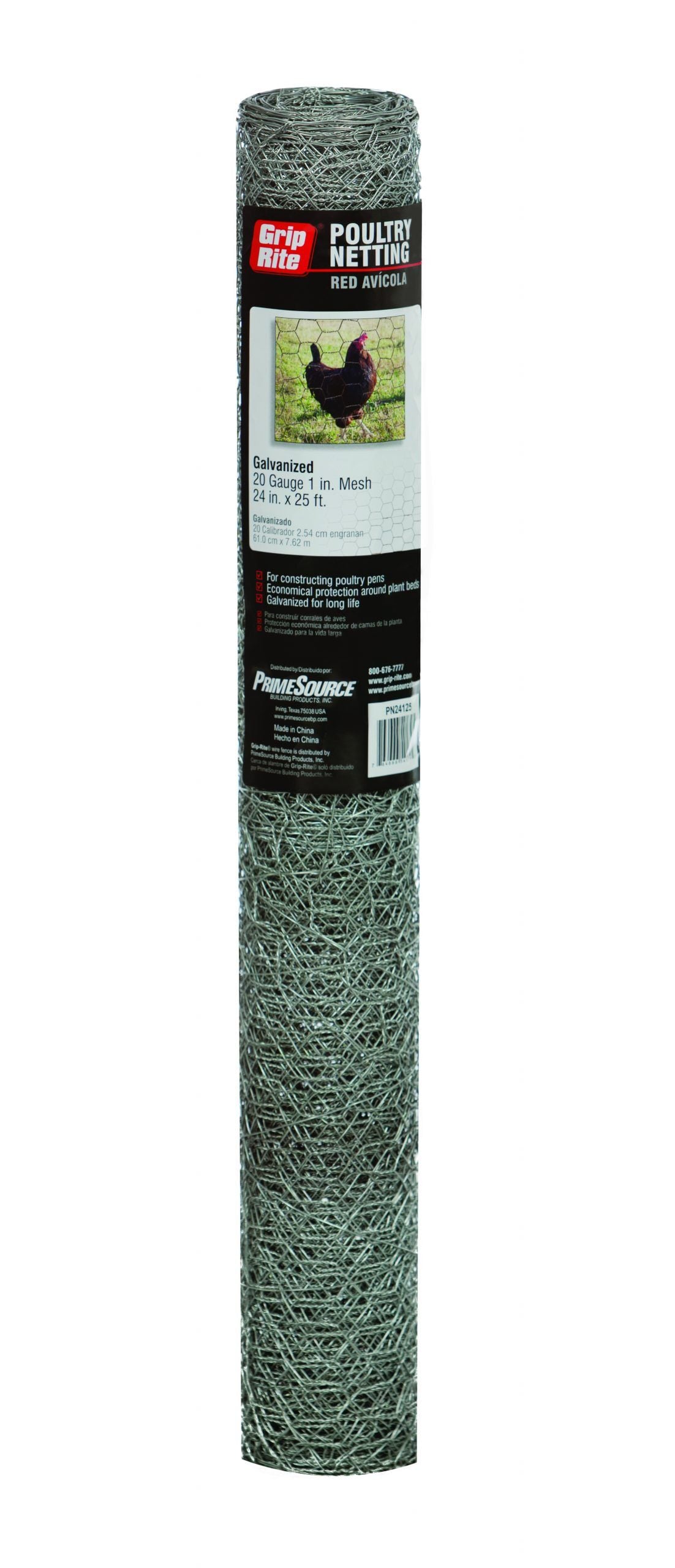 1-In x 3-Ft x 25-Ft Chicken Wire Fencing Galvanized