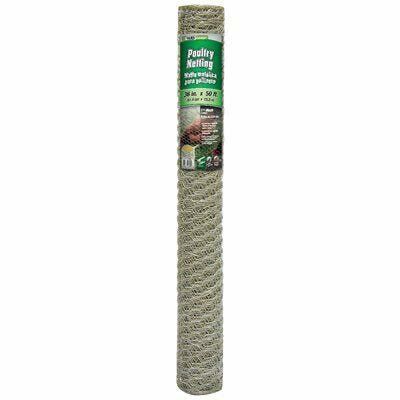 1-In x 4-Ft x 50-Ft Chicken Wire Fencing Galvanized