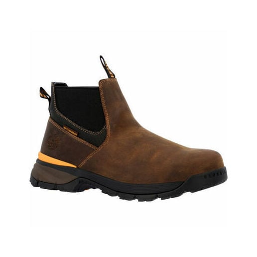 Men's TBD Waterproof Chelsea Work Boot in Brown