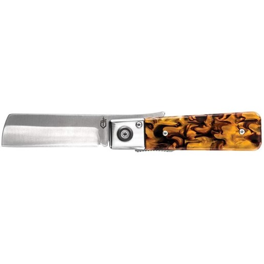 Gerber Jukebox, Edc Pocket Knife With Straight Edge Blade Flipper, Tortoise Shell