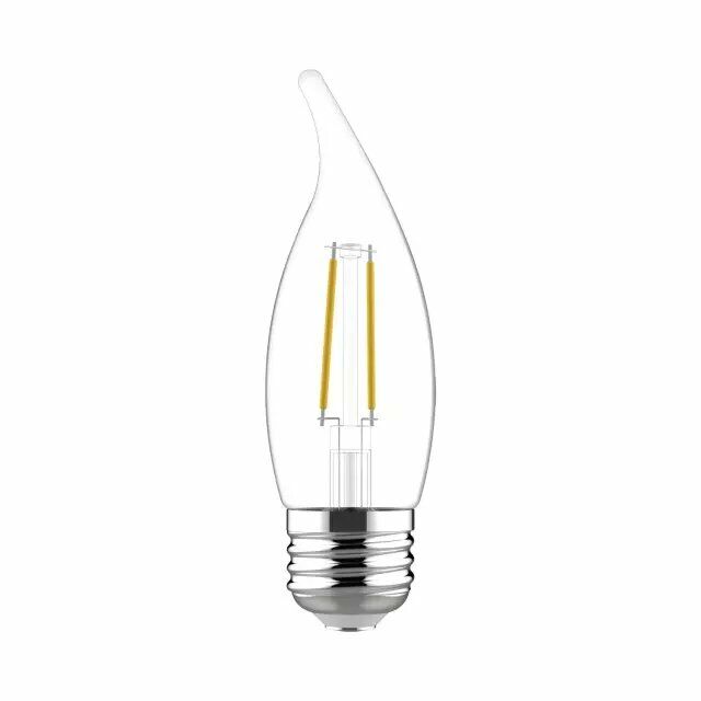 Soft White 40W Replacement Led Decorative Clear Bent Tip Medium Base Cam Light Bulbs