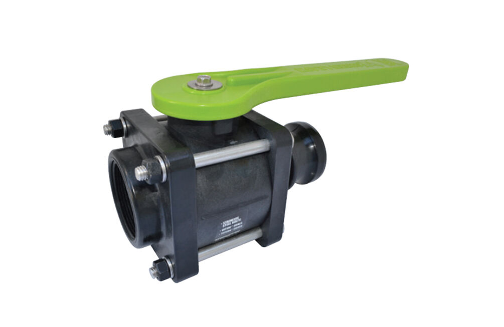 Green Leaf Ball Valve 2-In Female NPT, Full Port 6 Bolt