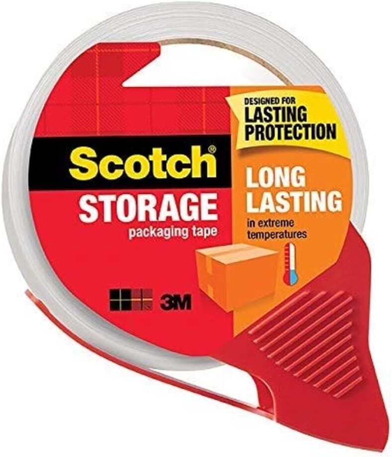 Scotch Long Lasting Storage Packaging Tape With Dispenser, 1.88 in. x 54.6 yd.