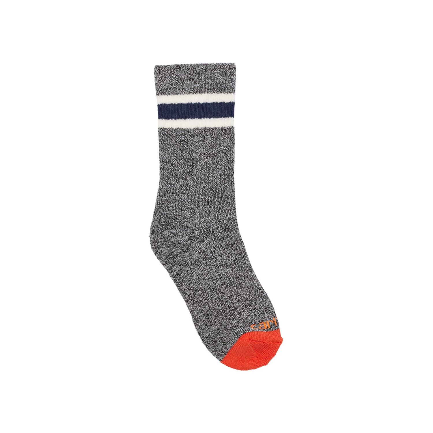 Carhartt Kids' Midweight Camp Crew Sock 6-Pk in Navy/Black Heather