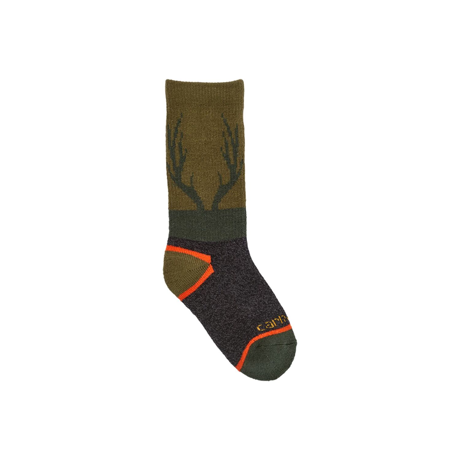 Carhartt Kids' Heavyweight Crew Sock 4-Pk in Moss