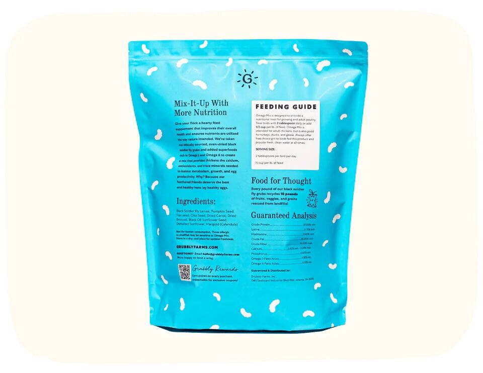 Grubbly Farms Omega Mix, 1-Lb