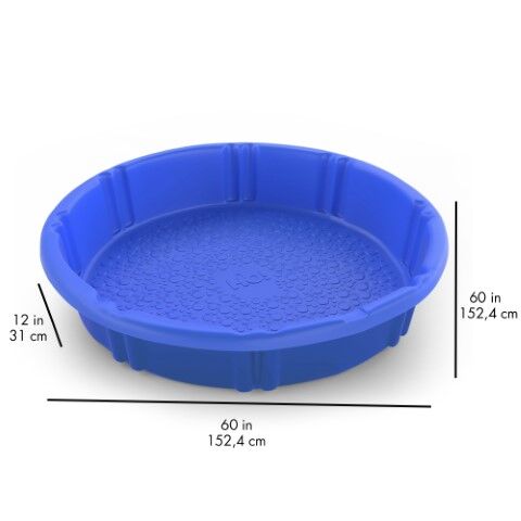 Gracious Living Blue Azzurri Round Kiddie Pool 60-In