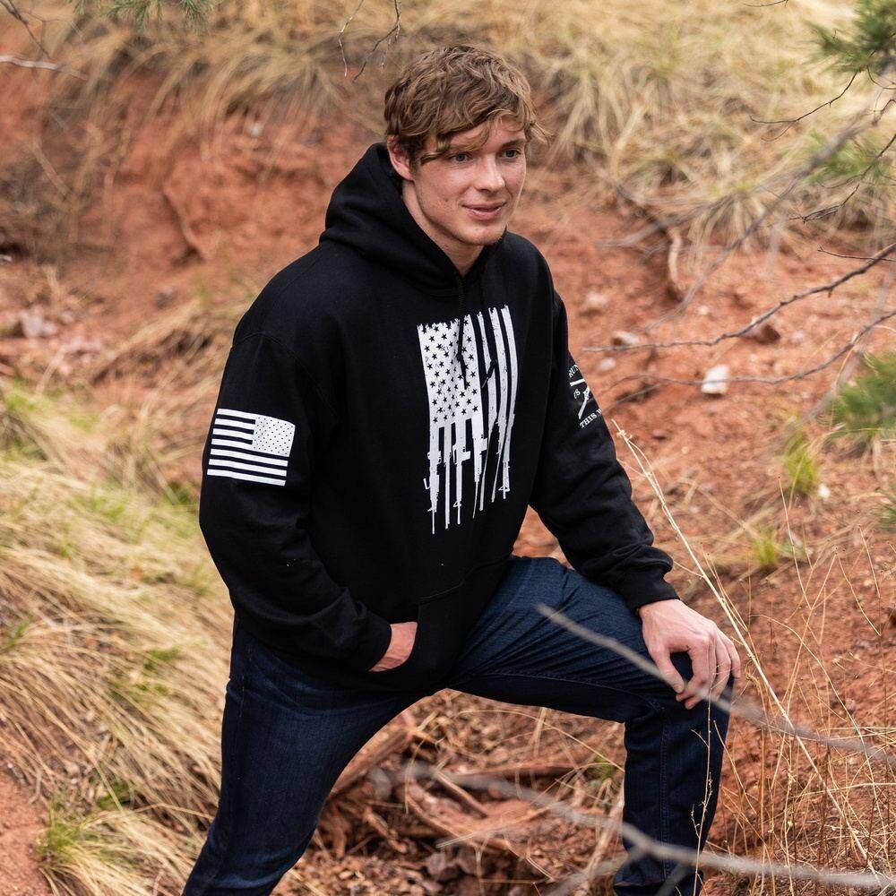 Grunt Style Men's Rifle Flag Hoodie 2.0