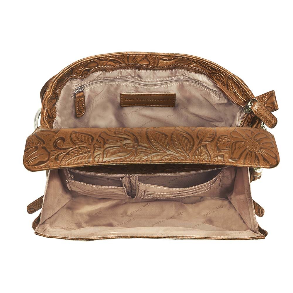 Gun Tote'n Mamas Clutch Concealed Carry Purse Debossed USA Cowhide