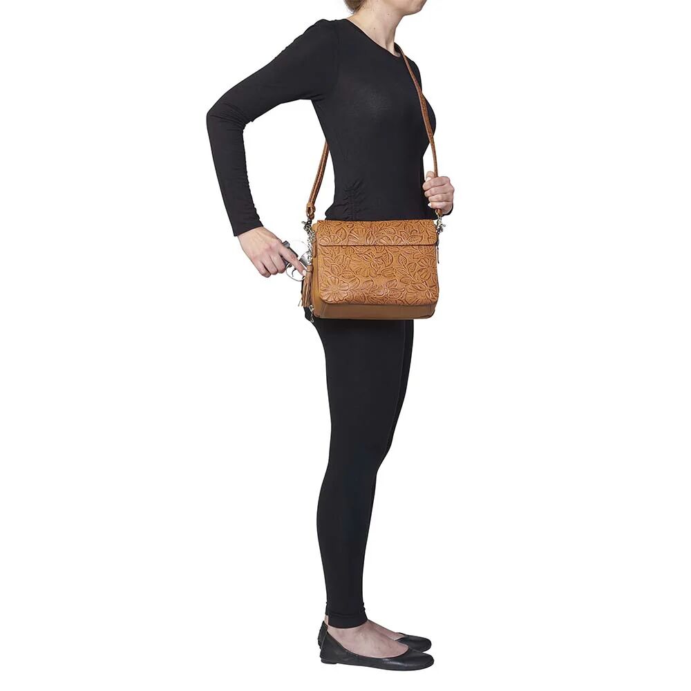 Gun Tote'n Mamas Clutch Concealed Carry Purse Debossed USA Cowhide