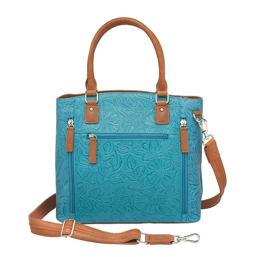 Gun Tote'n Mamas Town Tote Concealed Carry Purse Tooled Cowhide