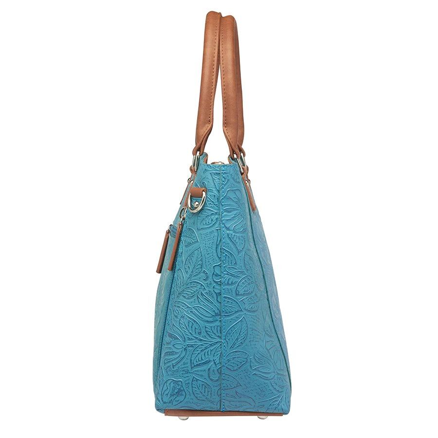 Gun Tote'n Mamas Town Tote Concealed Carry Purse Tooled Cowhide