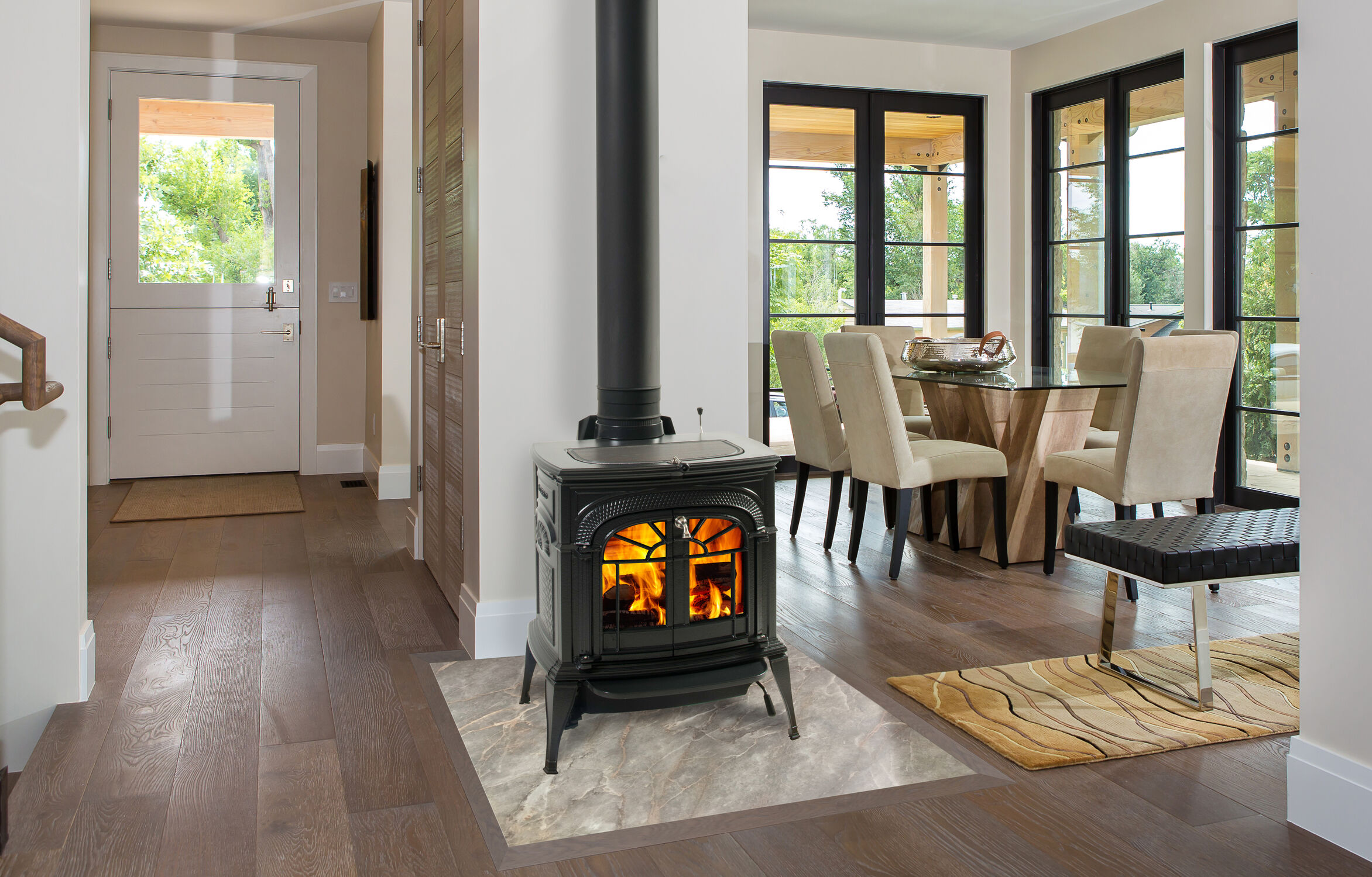 Vermont Castings Intrepid FlexBurn Wood-Burning Stove In Bordeaux Enamel