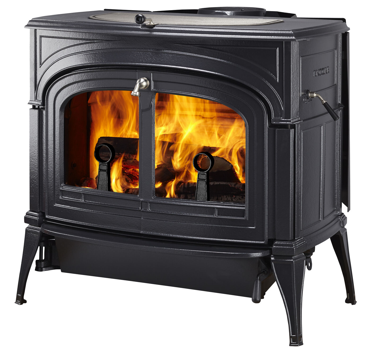 Vermont Castings Encore Wood-Burning Stove In Classic Black With Transition Doors