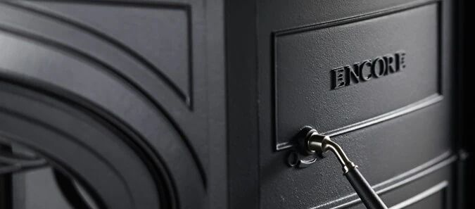 Vermont Castings Encore Wood-Burning Stove In Bordeaux Enamel