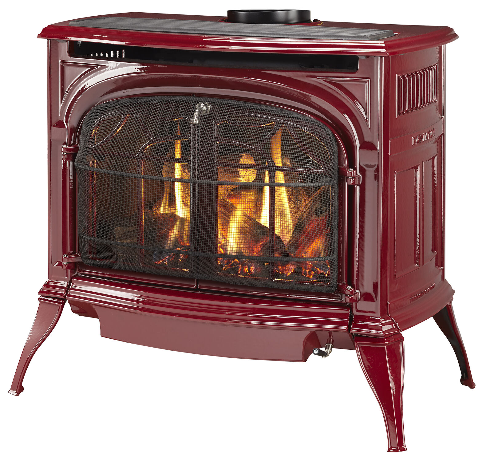 Vermont Castings Radiance Direct Vent Gas Stove In Bordeaux Enamel