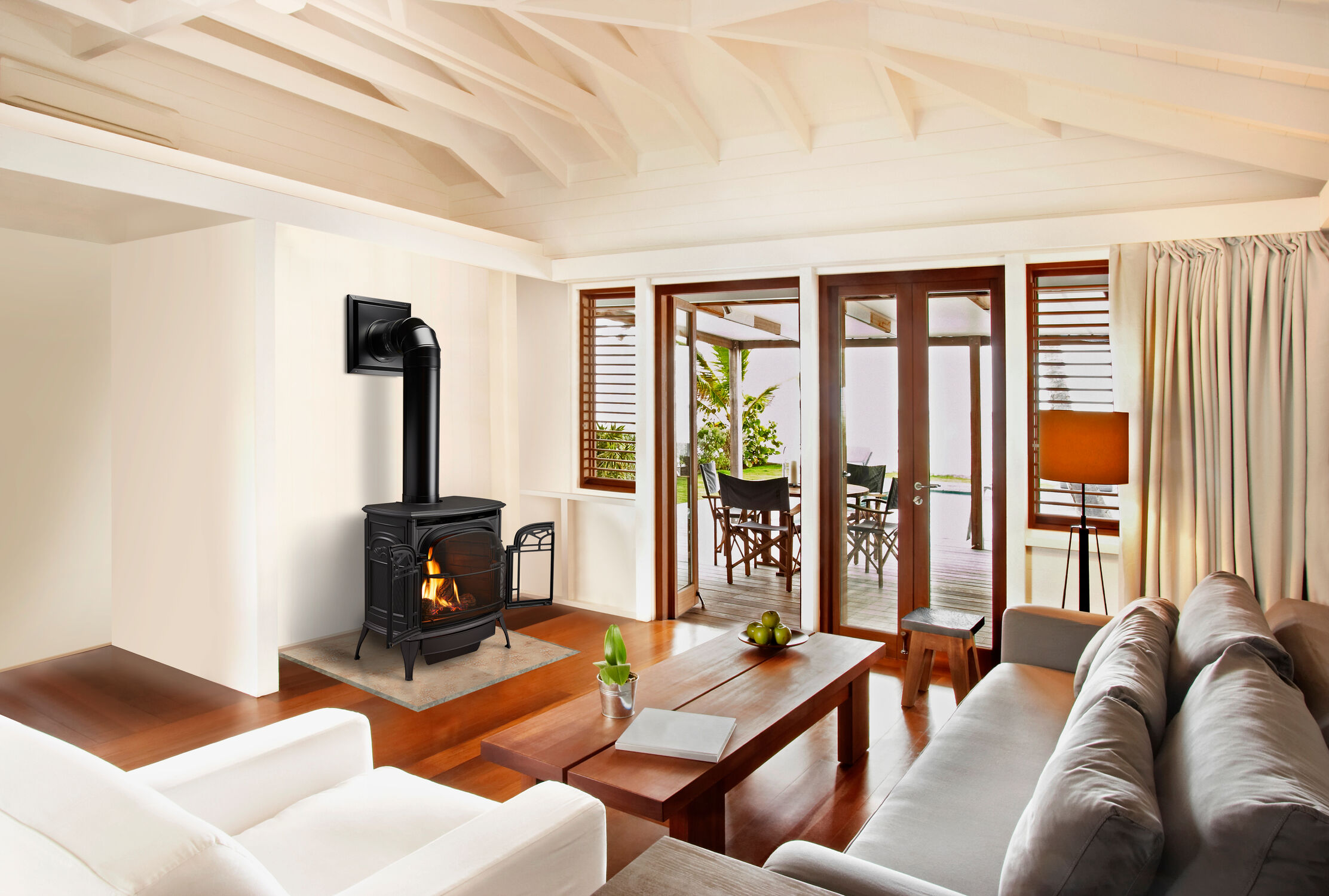 Vermont Castings Stardance Direct Vent Gas Stove In Classic Black