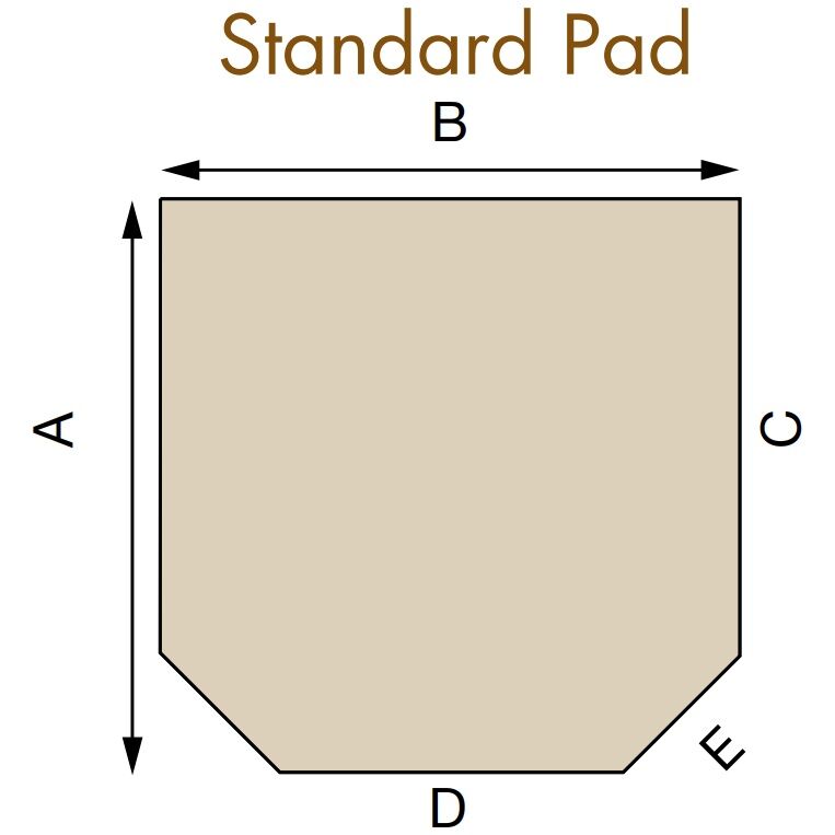 Hearth Classics Standard Classic Type 2 Hearth Pad Canyon, 40-In x 40-In
