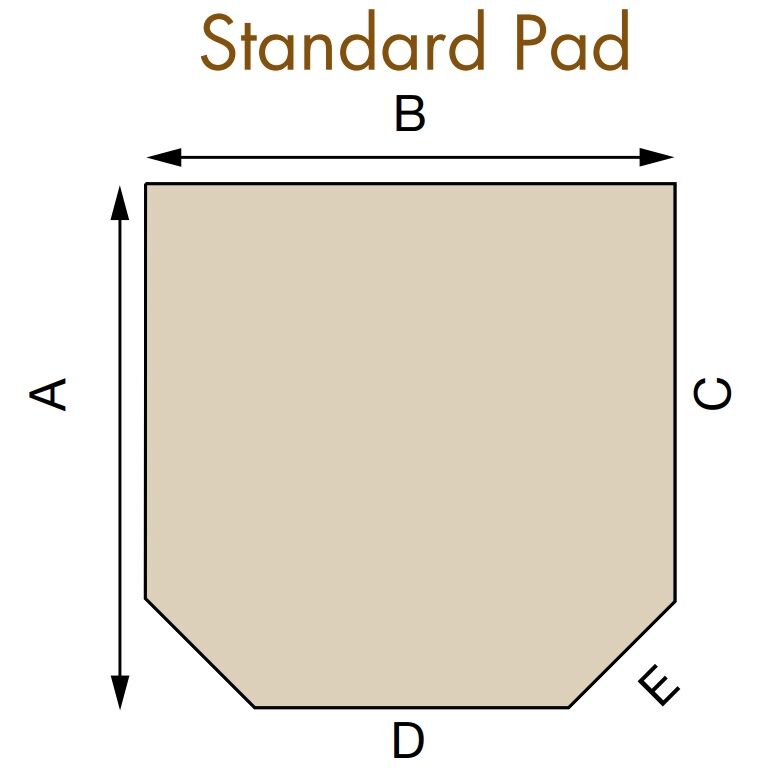 Hearth Classics Standard Classic Type 2 Hearth Pad Charcoal, 48-In x 48-In
