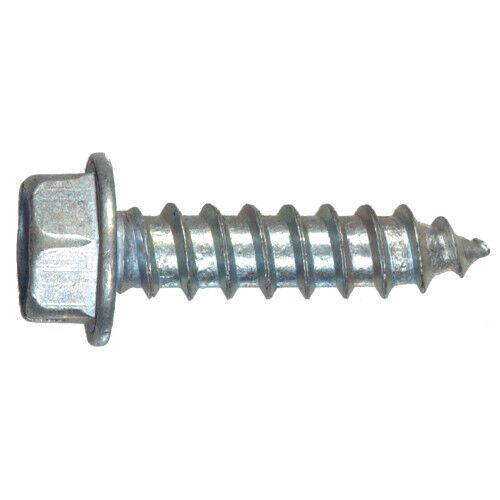 Hillman Zinc Slotted Hex Head Sheet Metal Screw, #12 X 1 1/4-In, 4-Pk