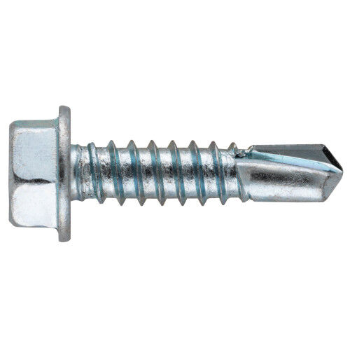 Hillman Zinc Hex Washer Head Self Drilling Screws #12-14 X 1-In, 2-Pk