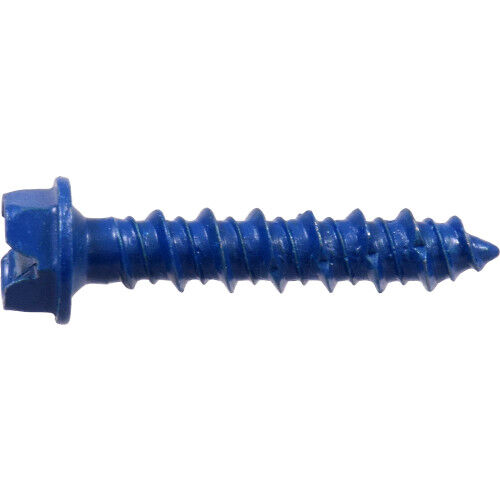 Hillman Blue Slotted Hex Washer-Head Tapper Concrete Screw Anchors, 1/4-In X 1 1/4-In, 5-Pc