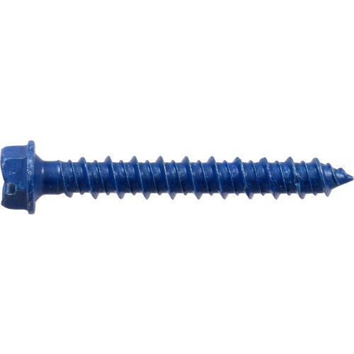 Hillman Blue Slotted Hex Washer-Head Tapper Concrete Screw Anchors, 1/4-in X 1 3/4-In, 5-Pk