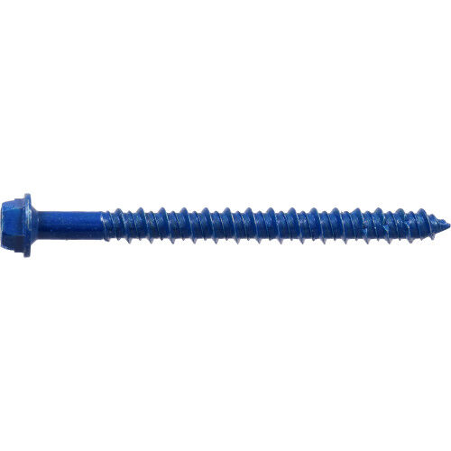 Hillman Blue Slotted Hex Washer-Head Tapper Concrete Screw Anchors, 1/4-In X 2-3/4 In, 4-Pc