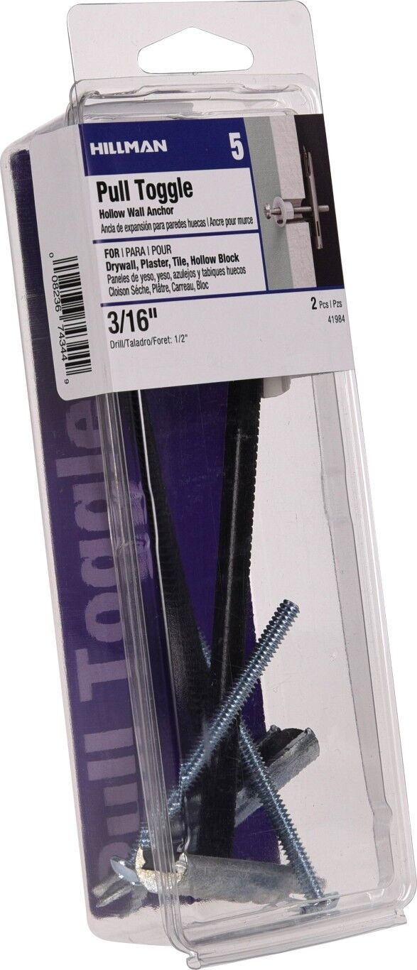 Hillman Pull Toggles With Screws, 3/16-In, 2-Pc