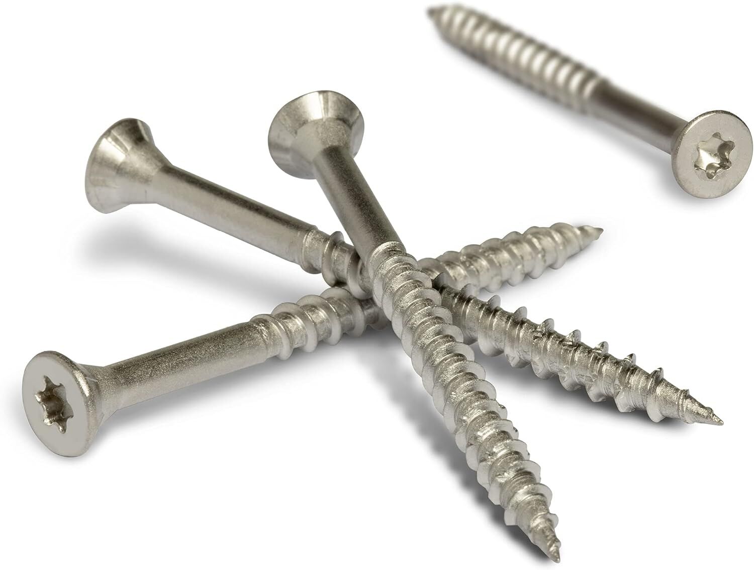 Hillman Deck Plus  Stainless Steel Coated Exterior Wood Screws, #8 x 1 5/8-In, 1-Lb