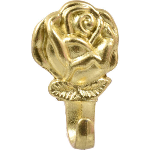 Hillman Rose Gilt Decorative Push Pin Hanger, 20-Lb, 3-Pk