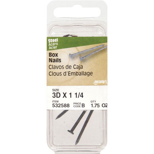 Hillman Anchor Wire Bright Box Nails, 1-1/4 In, 1.75-Oz