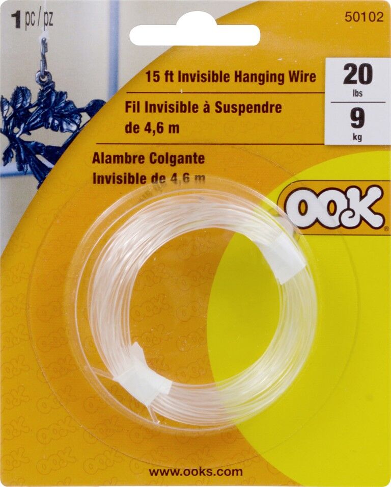 Hillman OOK Hobby Wire Invisible Nylon, 20-Lb, 15-Ft