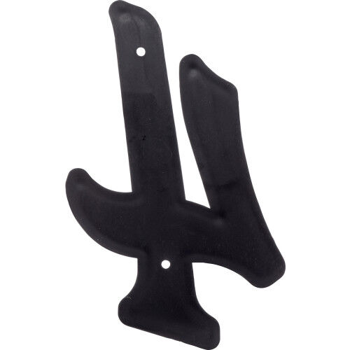 Hillman Matte Black Plastic House Number 4, 5-1/2 In