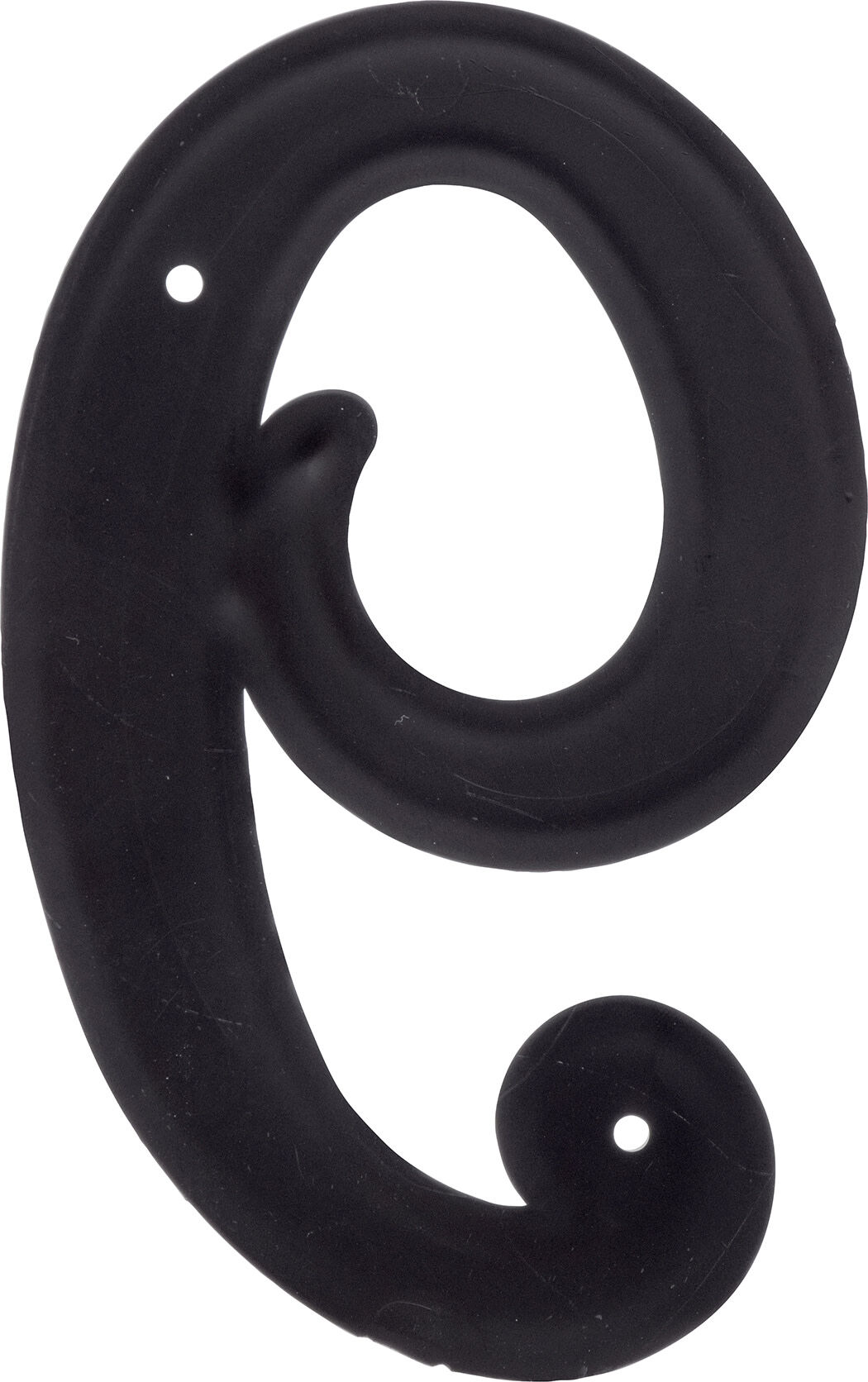 Hillman Plastic House Number 9 Matte Black, 5 1/2-In