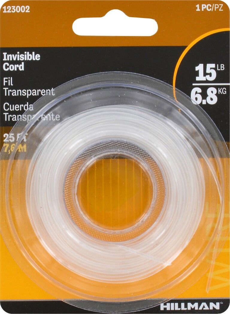 Hillman Hobby Wire Invisible Nylon, 15-Lb, 25-Ft