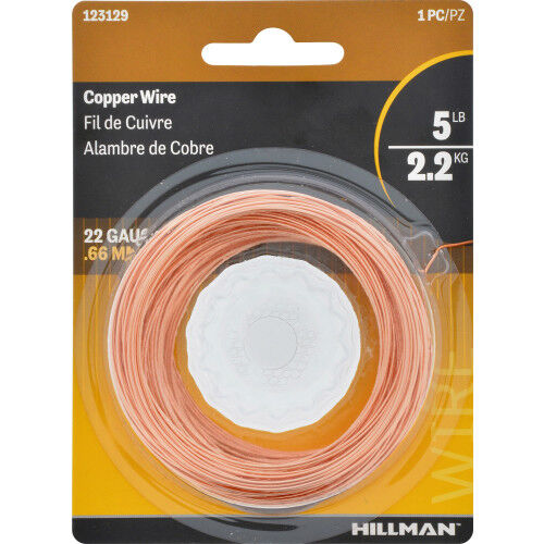 Hillman Copper Hobby Wire, #22 X 75-Ft, 5-Lb