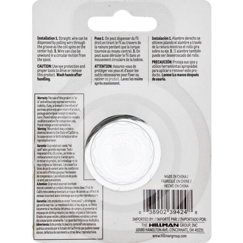 Hillman Galvanized 10-Lb Hobby Wire, #24 X 100-Ft