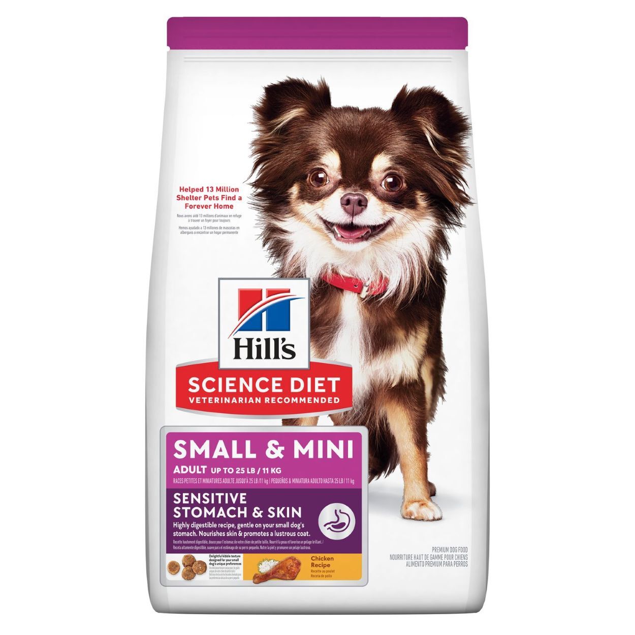 Hill's Science Diet Adult Sensitive Stomach & Skin Small & Mini Chicken Recipe Dog Food, 15-Lb