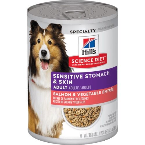 Hill's Science Diet Sensitive Stomach & Skin Salmon & Vegetable Adult Wet Dog Food, 12.8-Oz Can 