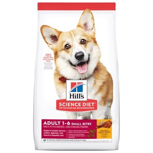 Hill's Science Diet Small Bites Chicken & Barley Adult Dry Dog Food, 15-Lb Bag 
