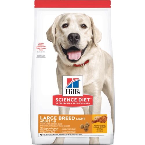 Hill's Science Diet Large Breed Light Chicken & Barley Adult Dry Dog Food, 30-Lb Bag 
