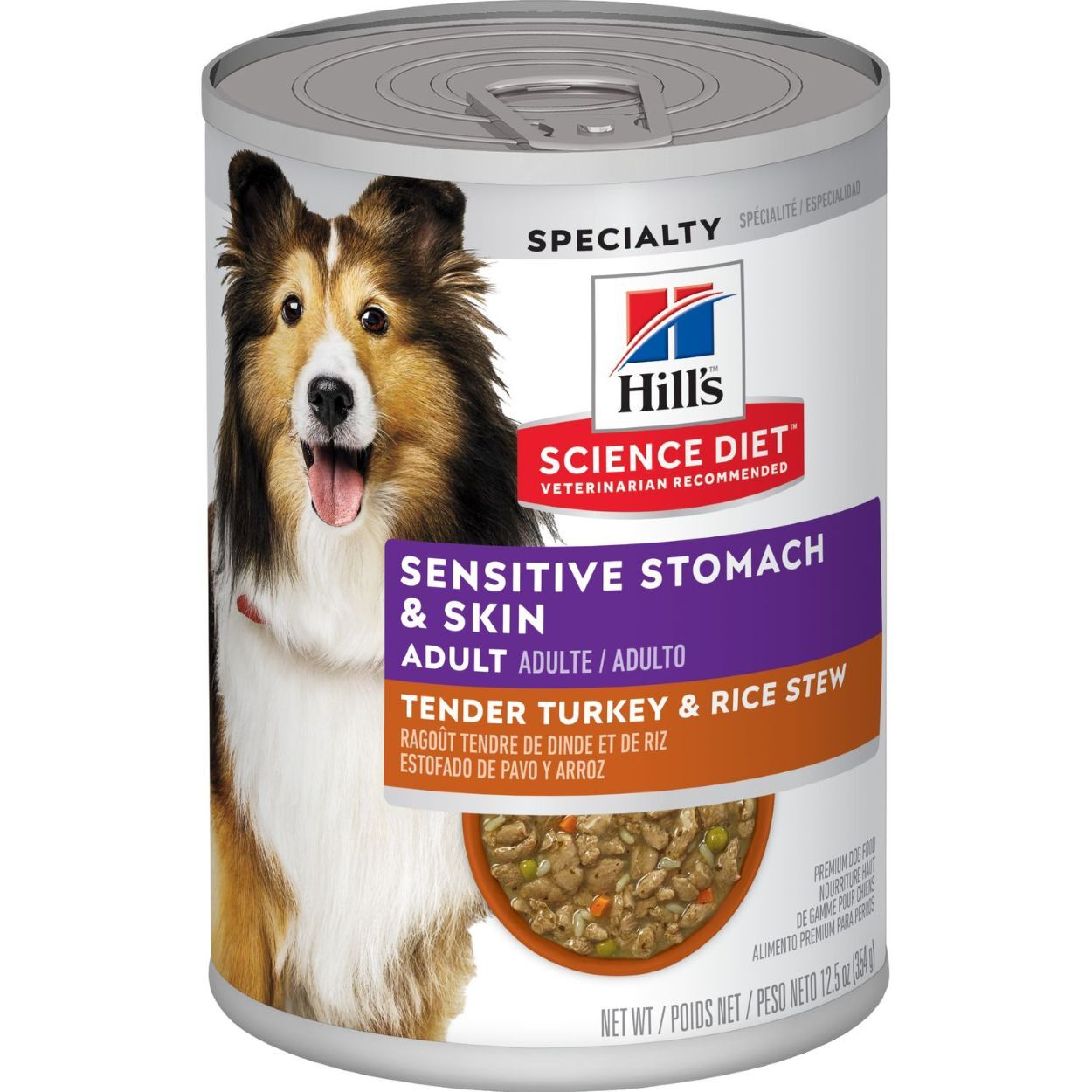 Hill's Science Diet Adult Sensitive Stomach & Skin Tender Turkey & Rice Stew Dog Food, 12.5-Oz