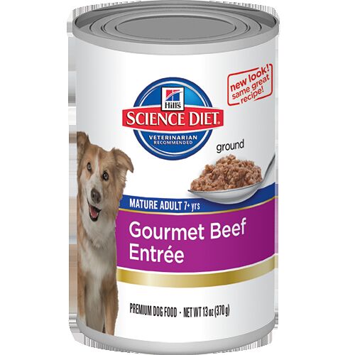 Hill's Science Diet Adult 7+ Beef & Barley Entrée Dog Food, 13-Oz