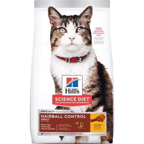 Hill's Science Diet Hairball Control Chicken Adult Dry Cat Food, 15.5-Lb