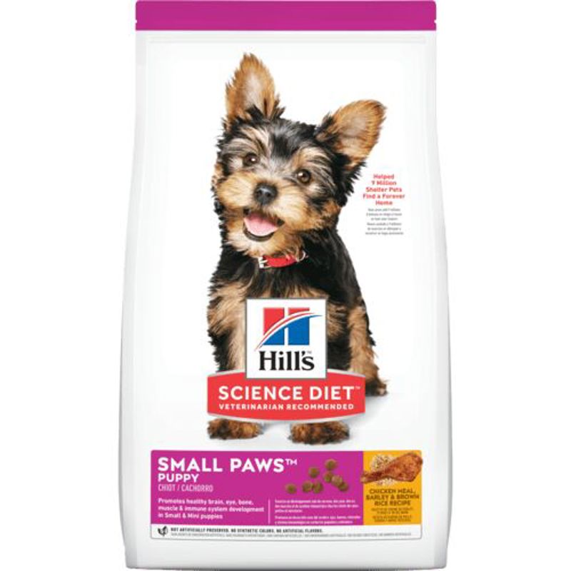 Hill s Science Diet Small Paws Chicken Barley Brown Rice Puppy Dry Dog Food 4.5 Lb Bag Dog Food Hill s Pet Nutrition CAL Ranch