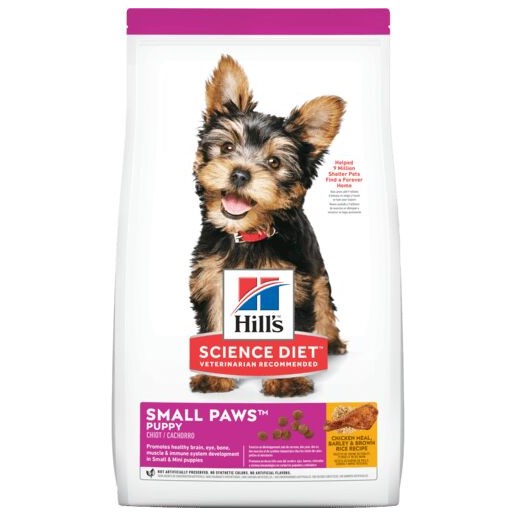 Hill's Science Diet Small Paws Chicken, Barley & Brown Rice Puppy Dry Dog Food, 4.5-Lb Bag 
